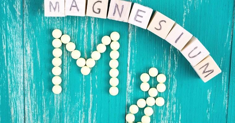 Magnez - znak magnezu z tabletek. 