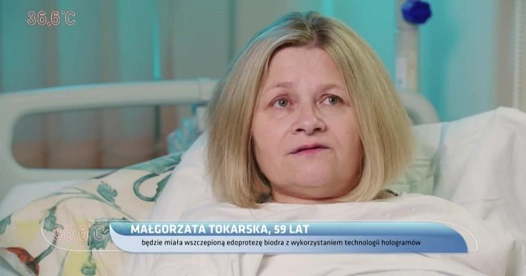 Pani Małgorzata, która przeszła operację wszczepienia endoprotezy biodra 